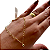 Pulseira Elo Português 18,5cm Ouro 18k Pingente Coração - Imagem 3