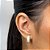 Argola click 14mm larga cravejada - Prata 925 - Imagem 1