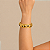 Bracelete Detalhado Marrom - Banho de Ouro - Imagem 1
