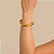 Bracelete Curvado Orgânico - Banho de Ouro - Imagem 1
