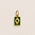 Pingente Bandeira Brasil - Banho de Ouro - Imagem 1