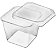 POTE QUADRADO C/ TAMPA 250ML PRAFESTA C/ 20 UND - Imagem 1