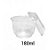 KIT POTE E TAMPA 180 ML CRISTAL C/10 UND STRAWPLAST - Imagem 1