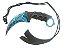 Faca Karambit Cs Go - Afiada- Azul Spider - Imagem 1
