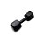 Halter 4kg Sextavado Pintado - Preto - Imagem 1