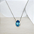 Colar de Topázio Azul Natural de ouro Branco 18k - Imagem 8
