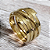 Anel Trançado de Ouro Amarelo 18k. Fosco Polido. - Imagem 4