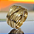 Anel Trançado de Ouro Amarelo 18k. Fosco Polido. - Imagem 7
