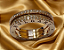 Anel de Ouro Amarelo 18k. Modelo Tipo Bvlgari Com Diamantes Naturais e 7mm de largura - Imagem 1
