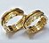 PAR DE ALIANÇAS PESANDO 22 GRAMAS DE OURO 18K MODELO TIPO BVLGARI COM 8MM - Imagem 12