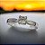 ANEL SOLITÁRIO DE OURO BRANCO 18K. COM 1 DIAMANTE DE 30 PONTOS DE QUILATE. - Imagem 2