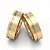 Par de Aliança com 14 gramas de Ouro Amarelo 18K com 1 Diamante Natural. - Imagem 2