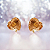 Par de Brinco com Citrino natural de 8mm em Ouro 18k - Imagem 7