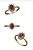 ANEL DE RUBI COM DIAMANTES NATURAIS EM OURO 18K. - Imagem 1
