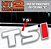 Par emblemas adesivos TSI VW Up Polo Golf Jetta T-cross Virtus - Imagem 1