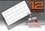 Kit c/ 12 Adesivos Emblema VW AUDI (BRANCO) p/ vidros - Imagem 1