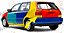 Emblema Adesivo GOLF p/ Traseira VW Golf Mexicano - Imagem 4