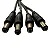 Cabo Conector Adaptador Rabicho 1 P4 Fêmea X 4 P4 Machos - Imagem 3