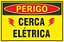 Placa de Advertência PERIGO CERCA ELÉTRICA - Imagem 1