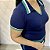Vestido azul e verde com Gola polo - Imagem 7