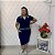 Vestido azul e verde com Gola polo - Imagem 1