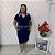 Vestido azul e verde com Gola polo - Imagem 2