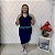 Vestido azul e verde com Gola polo - Imagem 3