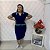Vestido azul e verde com Gola polo - Imagem 4