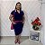 Vestido Azul e pink com Gola polo - Imagem 8