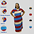 Vestido Longo Plus size Casual Evangélico Veste Até 56 Azul - Imagem 1