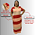 Vestido Longo Plus size Casual Evangélico Veste Até 56 Vermelho - Imagem 3