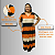 Vestido Longo Plus size Casual Evangélico Veste Até 56 G1 até G3 Laranja - Imagem 3