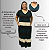 Vestido Longo Plus size Casual Evangélico Veste Até 56 G1 até G3 Preto - Imagem 4