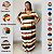 Vestido Longo Plus size Casual Evangélico Veste Até 56 Verde/laranja - Imagem 1