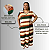 Vestido Longo Plus size Casual Evangélico Veste Até 56 Verde/laranja - Imagem 3
