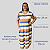 Vestido Longo Plus size Casual Evangélico Veste Até 56 Azul Listras - Imagem 6