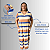 Vestido Longo Plus size Casual Evangélico Veste Até 56 Azul Listras - Imagem 3