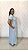 Vestido Longo Plus size Casual Evangélico Veste Até 56 Azul Claro - Imagem 3