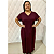 Vestido Longo Plus size Casual Evangélico Veste Até 56 Liso - Imagem 1