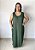 Vestido Longo Plus size Casual Regata Veste Até 56 Liso - Imagem 1