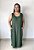 Vestido Longo Plus size Casual Regata Veste Até 56 Liso - Imagem 3