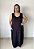 Vestido Longo Plus size Casual Regata Veste Até 56 Liso - Imagem 4