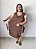 Vestido Midi Plus Size Camisetão Com Bolsos Veste até 56 G3 - Imagem 4