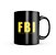 Caneca de Porcelana Dark Militar FBI Federal Bureal Of Investigation - Imagem 2