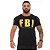 Camiseta Masculina FBI Federal Bureal Of Investigation Gold Line - Imagem 1