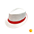 Chapéu Malandro - branco com faixa vermelha - Zé pelintra - Imagem 1