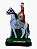 Ogum Mege a cavalo - 20cm - Gesso - Imagem 1