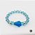 Pulseira - Iemanjá Peixe Azul Cristal E Silicone - Imagem 1
