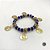 Pulseira - Cigana Azul Escuro Cristal E Silicone Com Moedas - Imagem 1