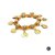 Pulseira - Cigana Laranja Cristal E Silicone Com Moedas - Imagem 1